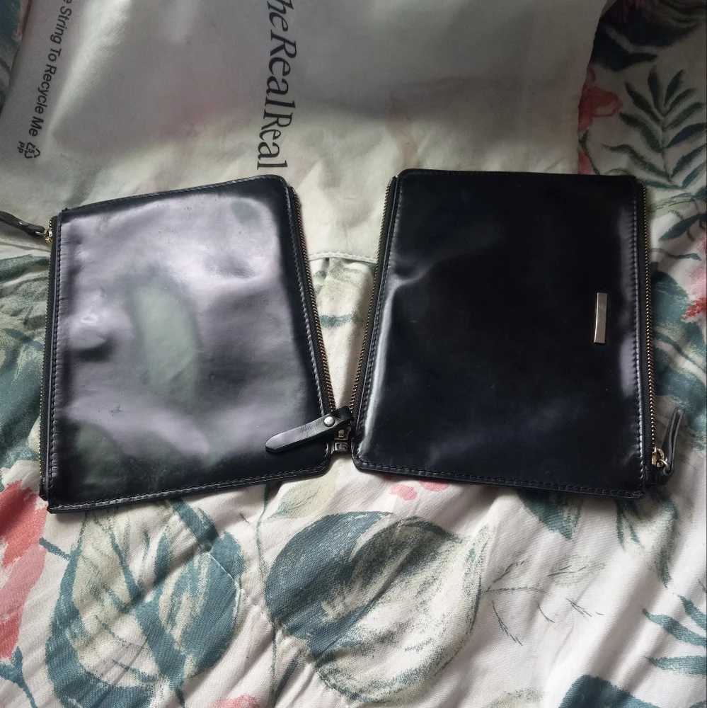 Zimmermann Black Patent Leather Zip Clutch Wristlet
